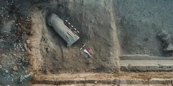 Roman statue of a woman found in the ancient city of Blaundos in western Türkiye