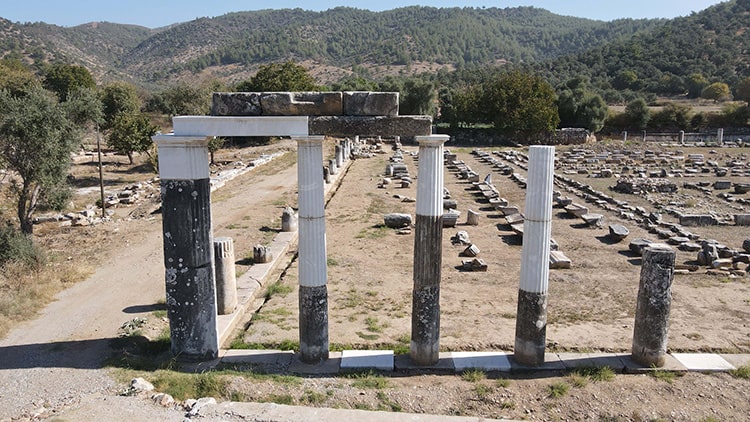 The excavation work at the theatre of Euromos Ancient City is approaching completion