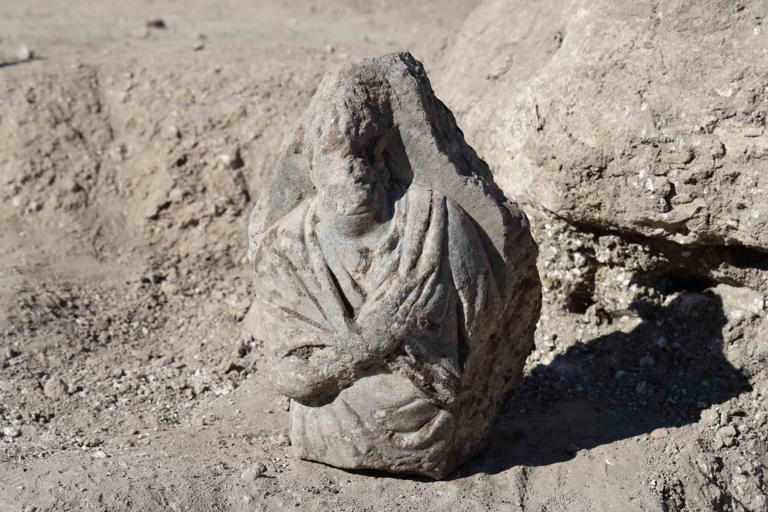 A 2000-year-old tombstone was uncovered during the excavations at Sivas Castle