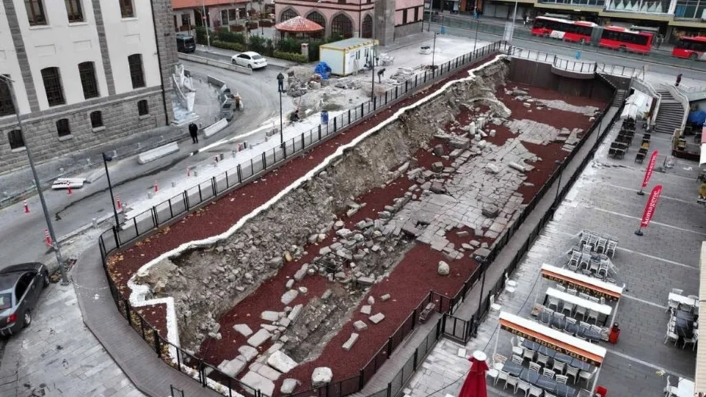 The restoration of the Ancient Roman Road in the capital of Türkiye is nearing completion