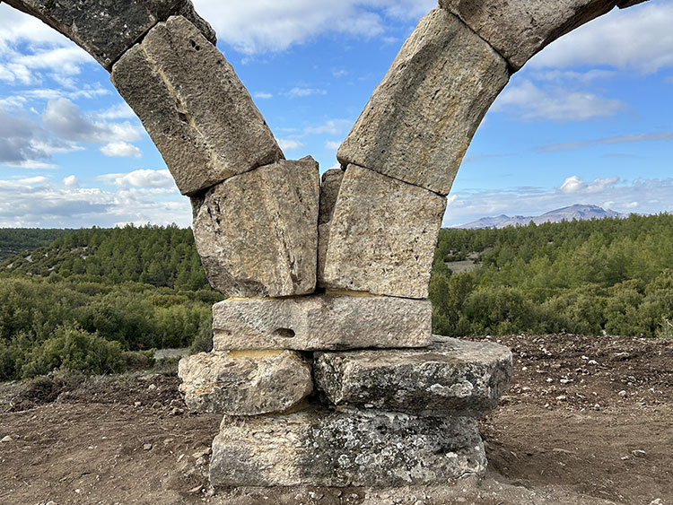 The restoration of the Roman aqueducts in the ancient city of Blaundos is ongoing