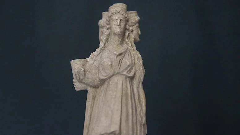 A 2,300-year-old triple-headed goddess Hecate figurine was found in the ancient city of Kelenderis