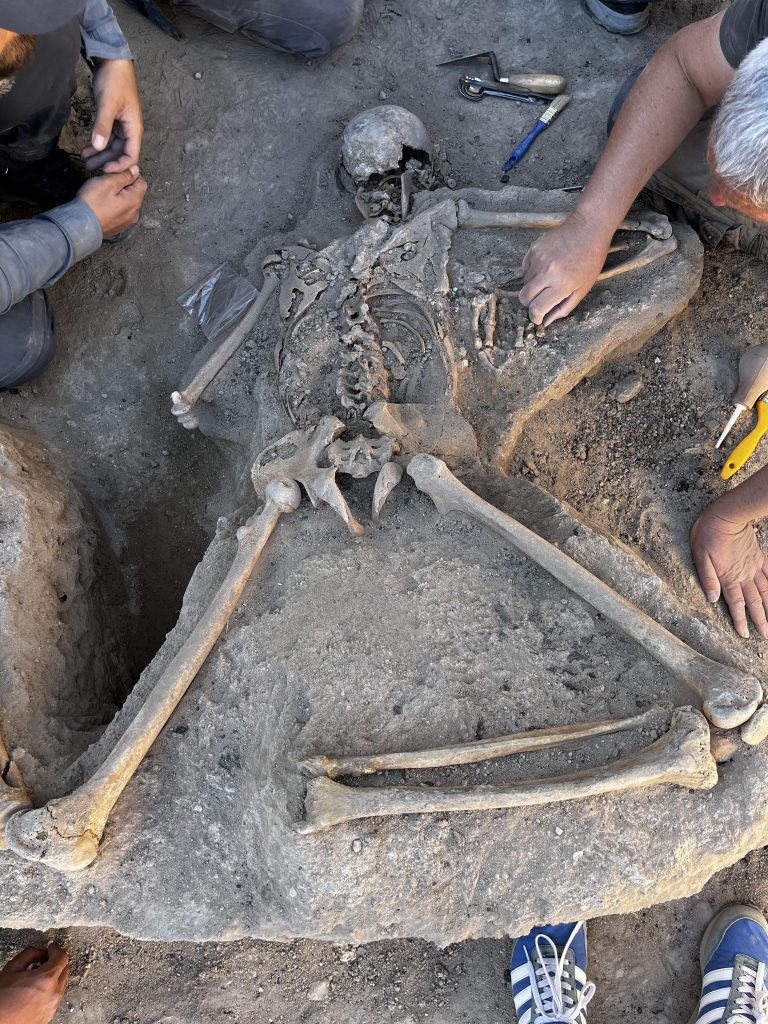 A skeleton of an Urartian man with partially preserved brain tissue was found in Ayanis Castle