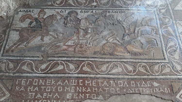 The mosaic of the Trojan War hero Aeneas, which has no equivalent in the world