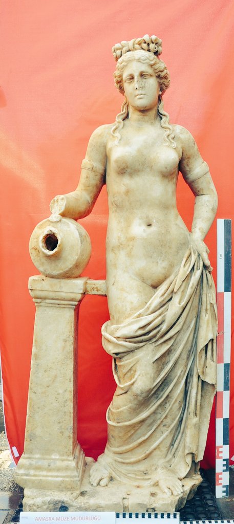 An 1800-year-old water nymph statue was found in the ancient city of Amastris