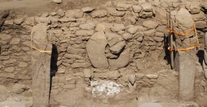 A painted, wild boar sculpture was discovered at Göbeklitepe