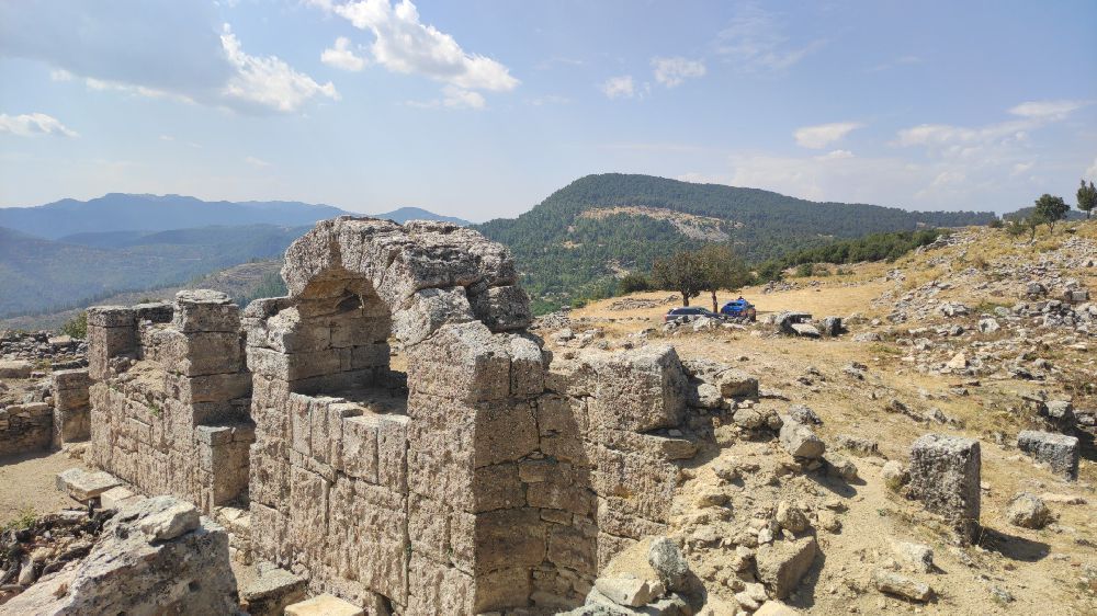 The ancient city of Kremna in Burdur, known for its pagan temples