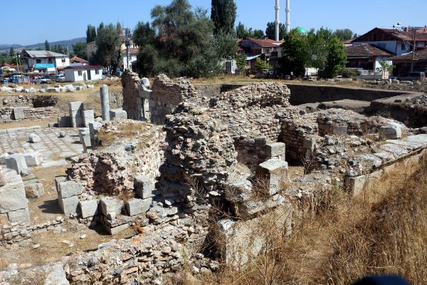 The 2000-year-old Roman road was unearthed in Sebastapolis Ancient City