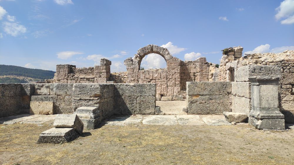 The ancient city of Kremna in Burdur, known for its pagan temples
