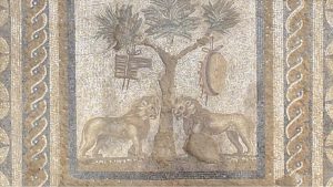 A lion mosaic reflecting the "Dionysus Cult Place" was found in the Ancient City of Prusias ad Hypium