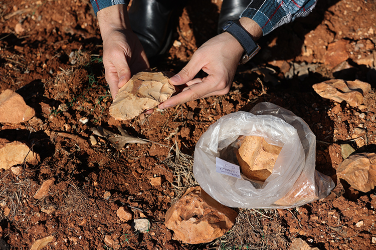 8,200 artifacts from the Paleolithic period were discovered on a university campus in Turkey