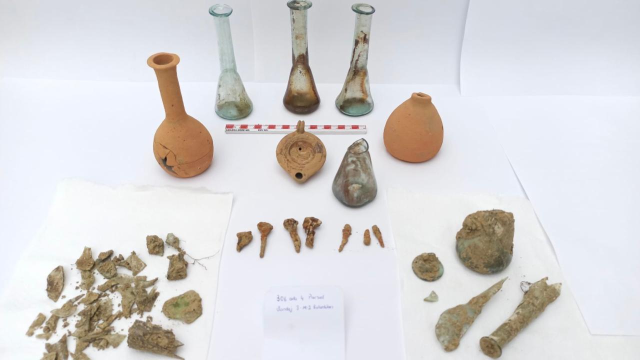 Roman artifacts discovered during a drilling for a housing complex construction