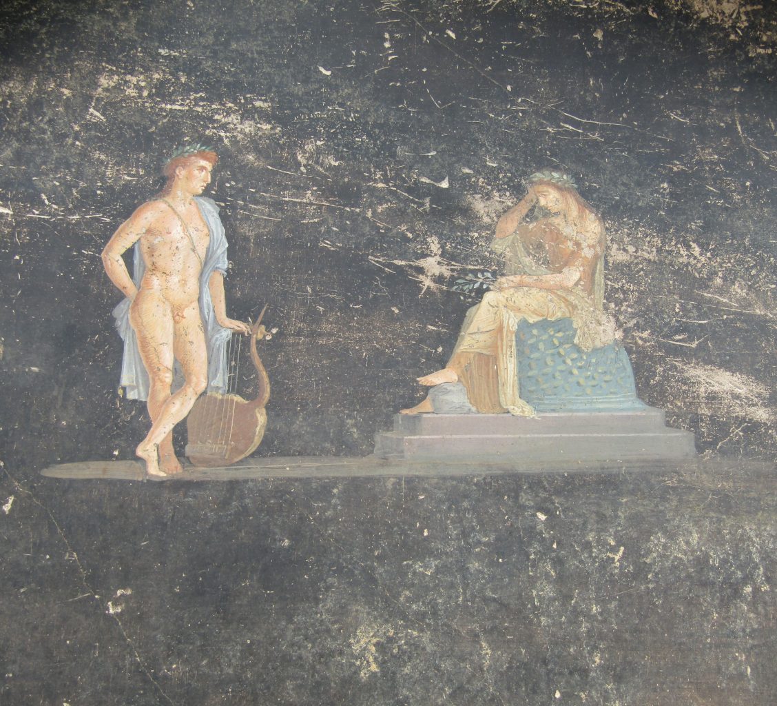 A striking fresco depicting Helen of Troy found during excavations in the lava-floored city of Pompeii