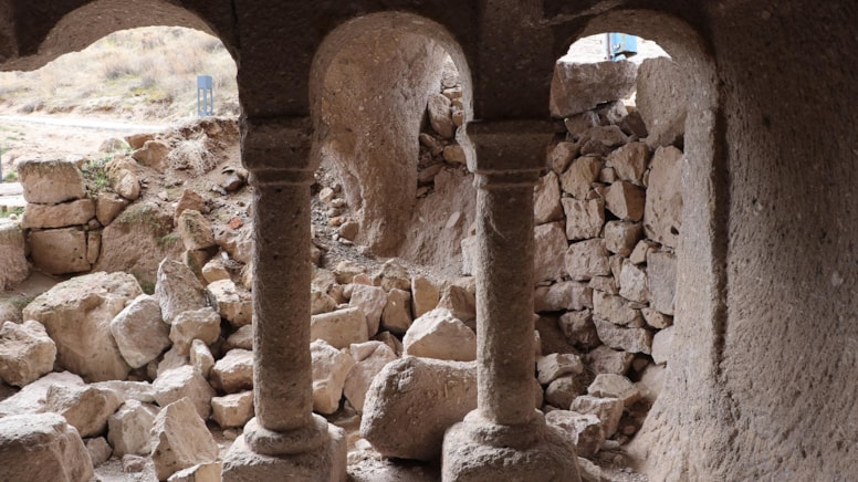 Treasure hunters destroyed the Kubbeli Church built in the 14th century