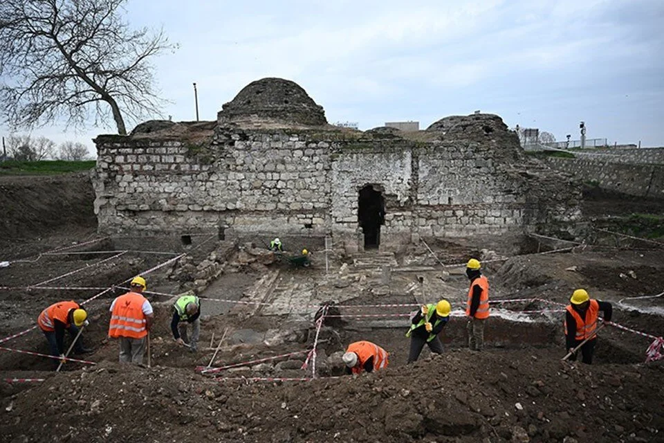 Restoration of the 600-year-old Gazi Mihal Hamam in Edirne continues