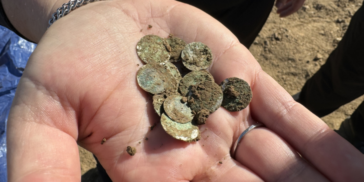 Hiking woman finds one of the largest hoards of early medieval coins ever found on Czech soil