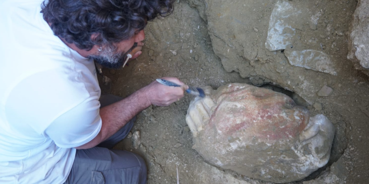 Unique colorful Skylla Group Sculptures discovered in the ancient city of Laodikeia