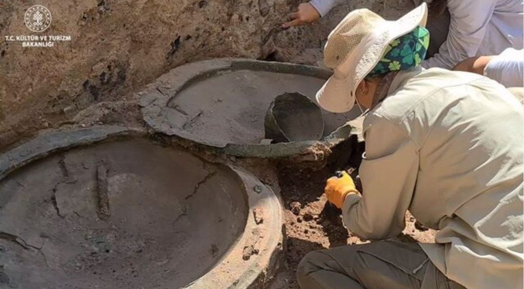 3 Bronze Shields and Helmet of 2700 Years Old Belonging to Urartians Found in Ayanis Castle