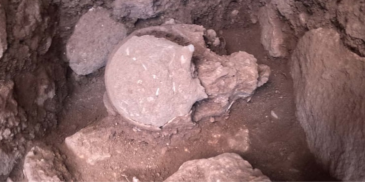 Neolithic human skull found in a niche at Sefertepe provides new insights into burial customs