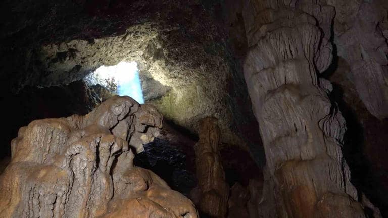 Shepherds discovered a cave with stalactites and stalagmites formed over millions of years.