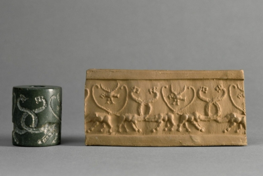 The cylindrical seals discovered in Mesopotamia provide clues to the origins of writing